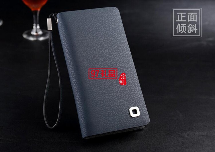 三棵樹漆定制男士商務(wù)手包 長(zhǎng)款錢包皮包