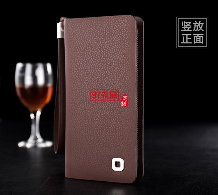 三棵樹漆定制男士商務(wù)手包 長(zhǎng)款錢包皮包