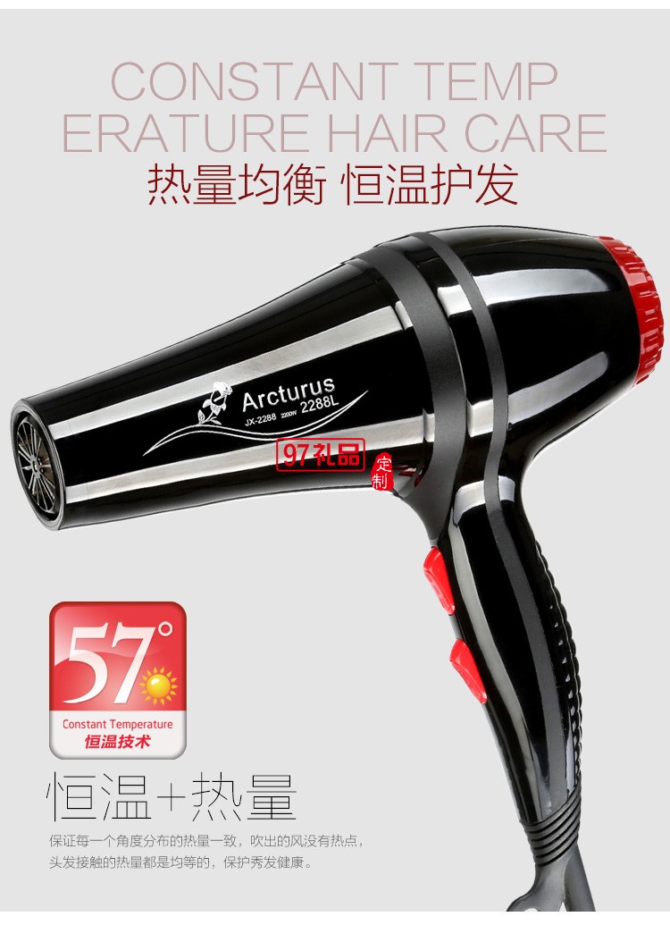 大功率2200藍光負離子家用美發(fā)護發(fā)靜音電吹風(fēng)機