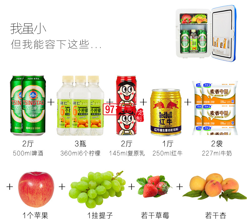 車(chē)用冰箱_家用迷你冰箱_車(chē)載恒溫小型冰箱10L容量