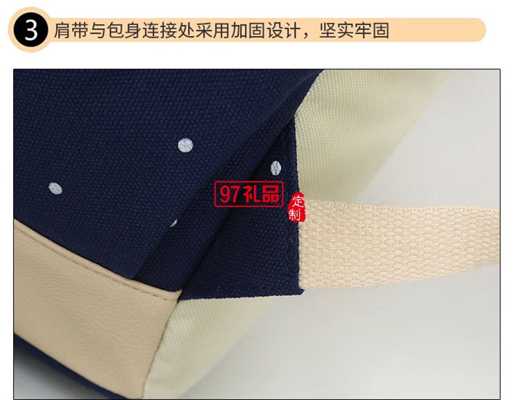文藝范雙肩帆布背包_校園禮品可愛(ài)學(xué)生書包_可印制logo