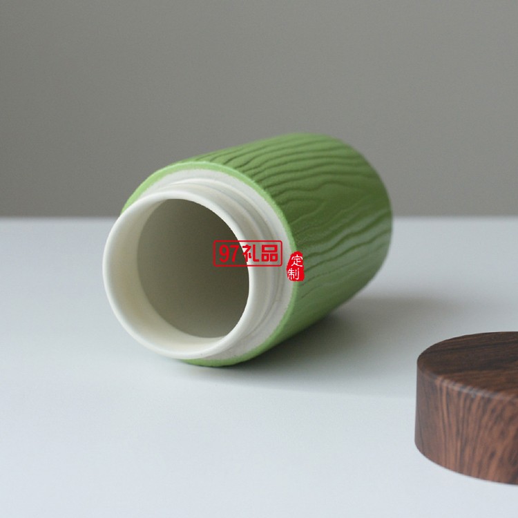 小皿隨手杯陶瓷保溫辦公汽車(chē)帶蓋旅行便攜水杯禮品杯子定制