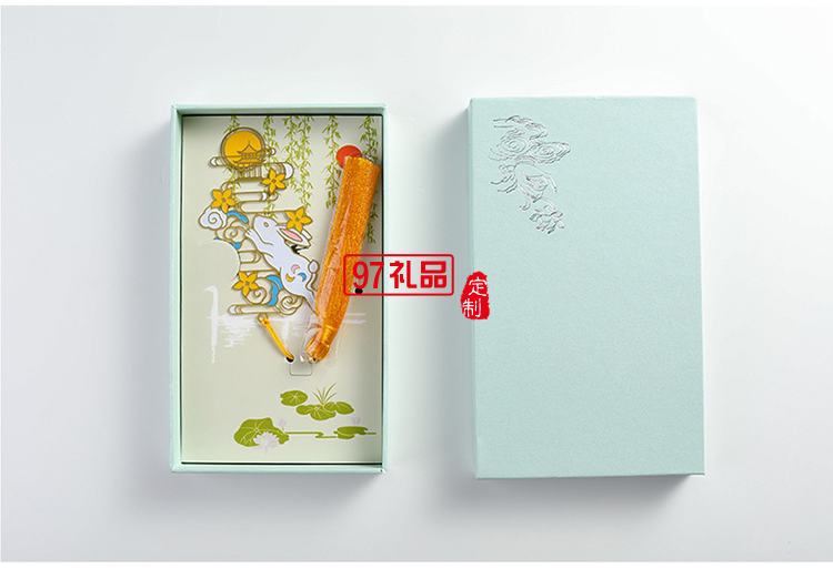 金屬書簽 中秋書簽創(chuàng)意設計兔子款廣寒宮款書簽送人小禮品定制