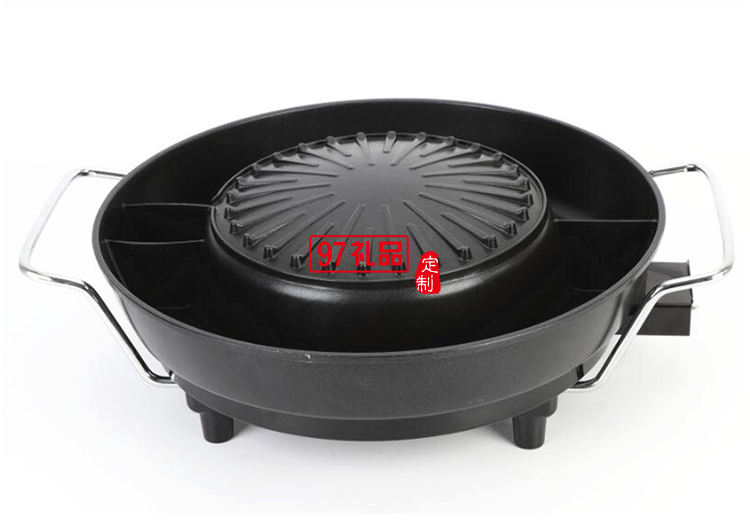 圓鍋涮烤一體鍋家用多功能烤涮一體烤肉鍋送客戶(hù)禮品員工福利定制