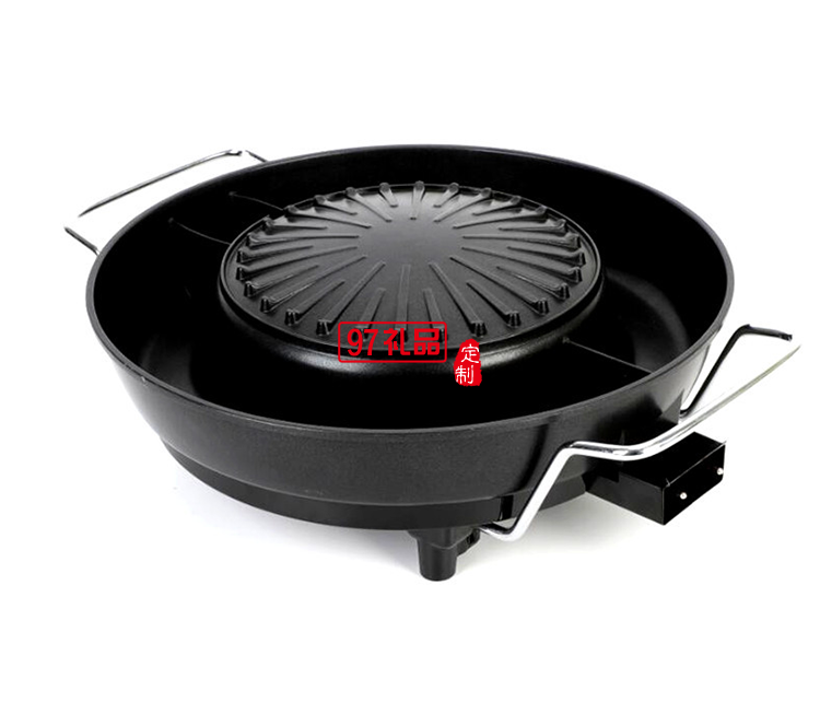 圓鍋涮烤一體鍋家用多功能烤涮一體烤肉鍋送客戶(hù)禮品員工福利定制
