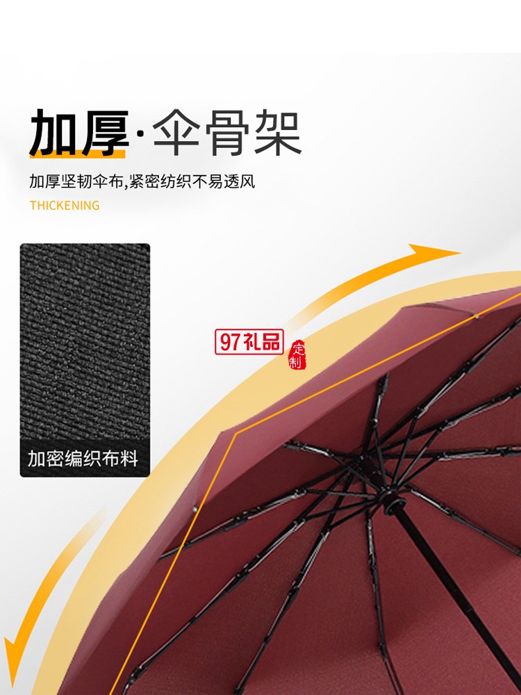 三折全自動雨傘折疊傘男商務(wù)實木復古紳士雨傘