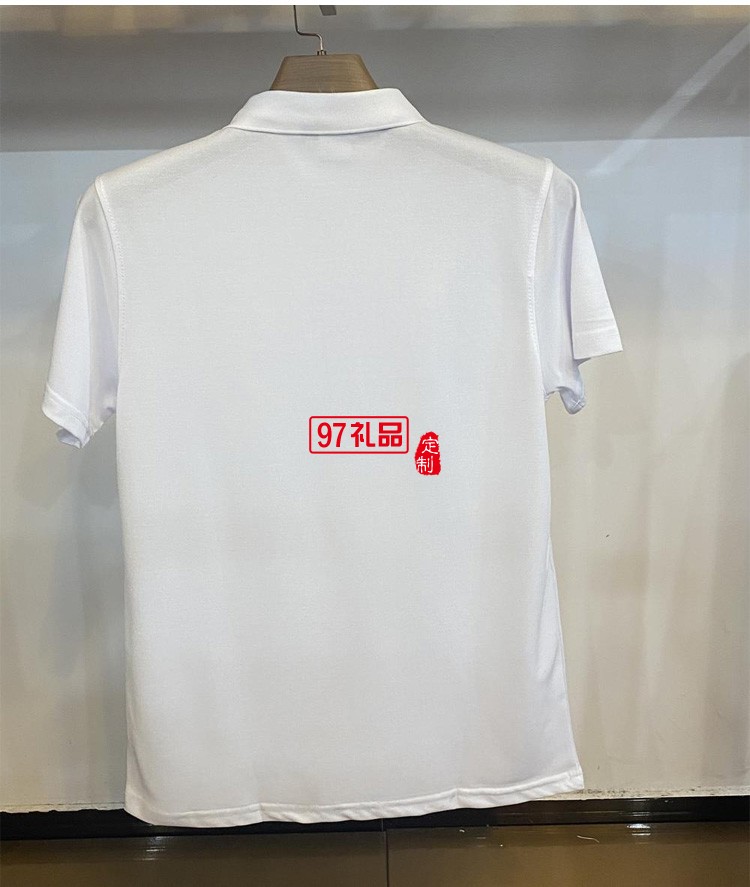 定制polo衫 180g紡棉純色翻領短袖工作服定制