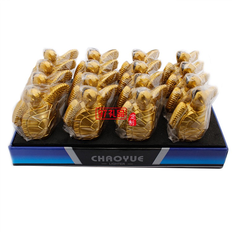 金龜創(chuàng)意小金龜桌面擺件打火機(jī)明火點煙器個性電鍍打火機(jī)