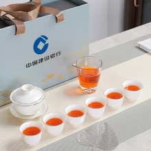 功夫白瓷茶具禮盒套裝陶瓷商務(wù)會議活動實(shí)用送禮