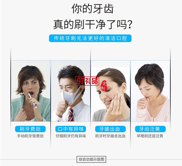 2分鐘定時(shí)功能 30秒智能提醒輕巧易于收納電動牙刷