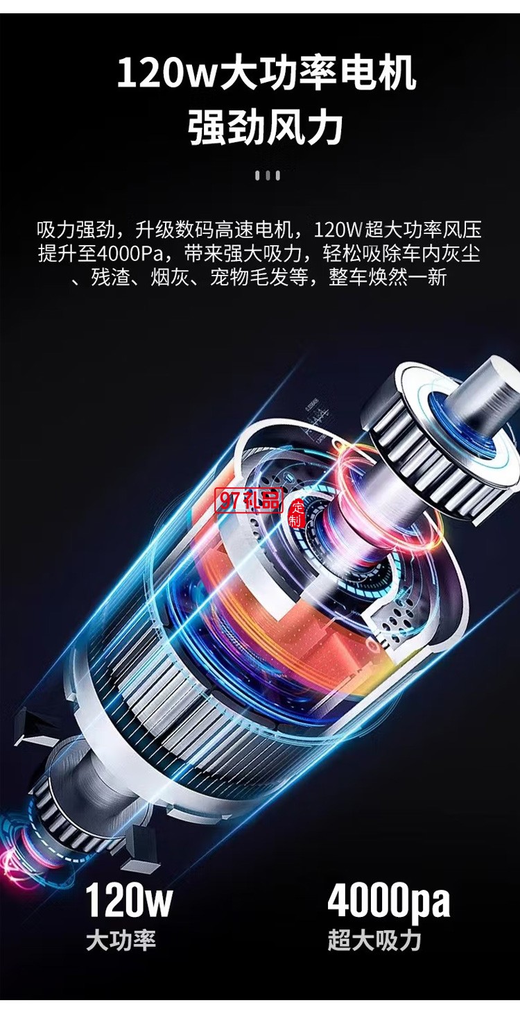車(chē)載吸塵器無(wú)線大吸力鋰電吸塵機(jī)車(chē)用家用定制公司廣告禮品