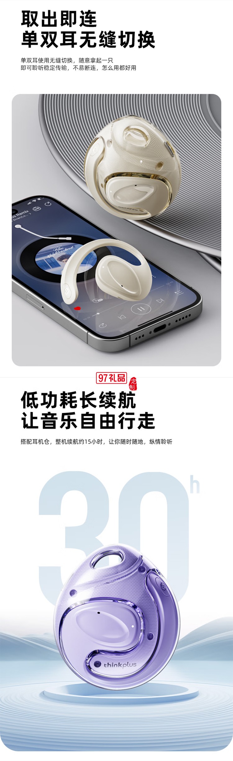 聯(lián)想thinkplus開放式藍牙耳機 X15PRO II