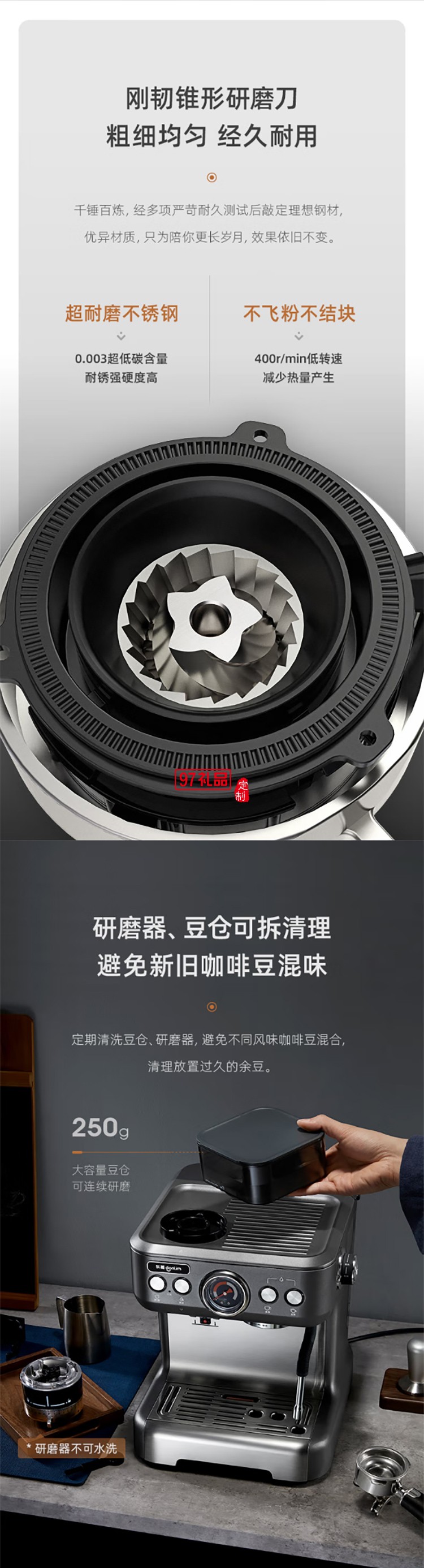 東菱意式濃縮研磨一體咖啡機(jī) 商用專業(yè)意式半自動家用咖啡機(jī)蒸汽打奶泡 雙