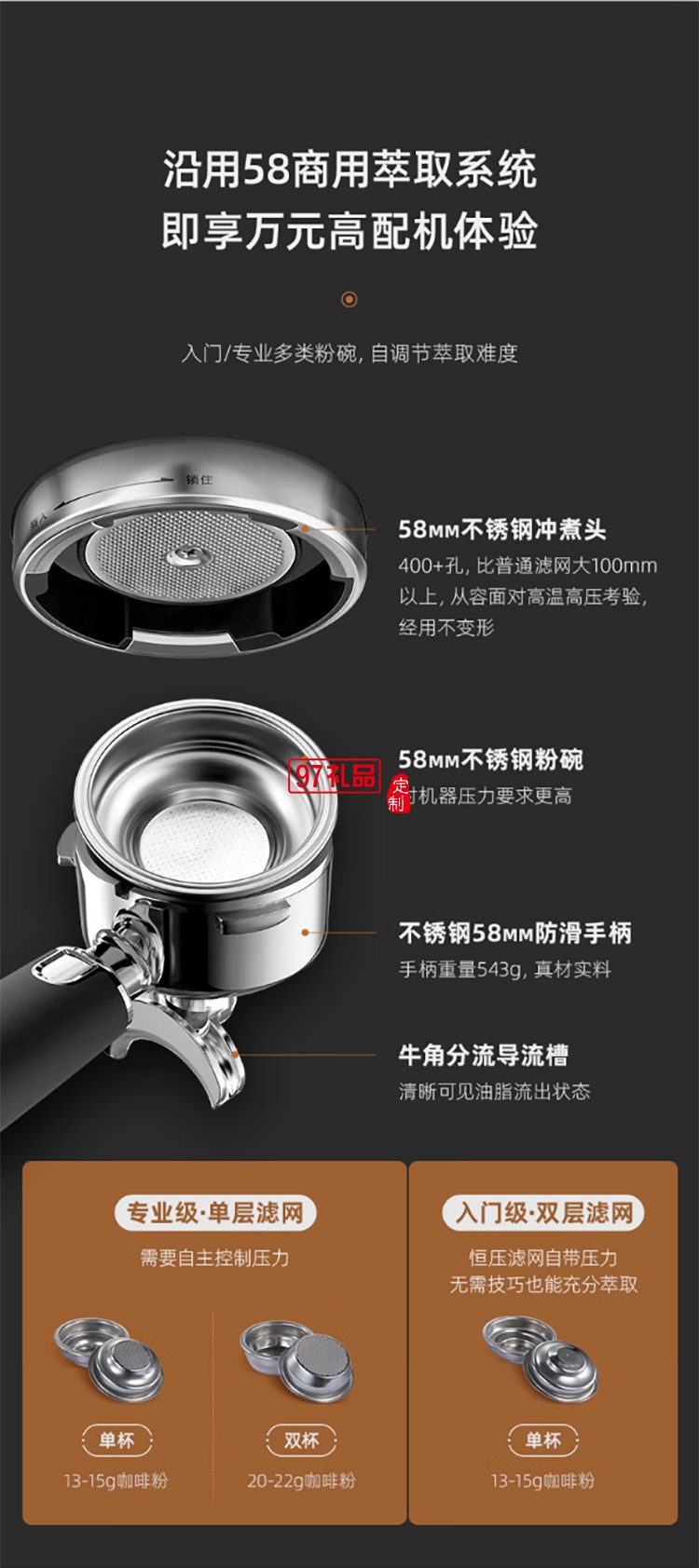 東菱意式濃縮研磨一體咖啡機(jī) 商用專業(yè)意式半自動家用咖啡機(jī)蒸汽打奶泡 雙