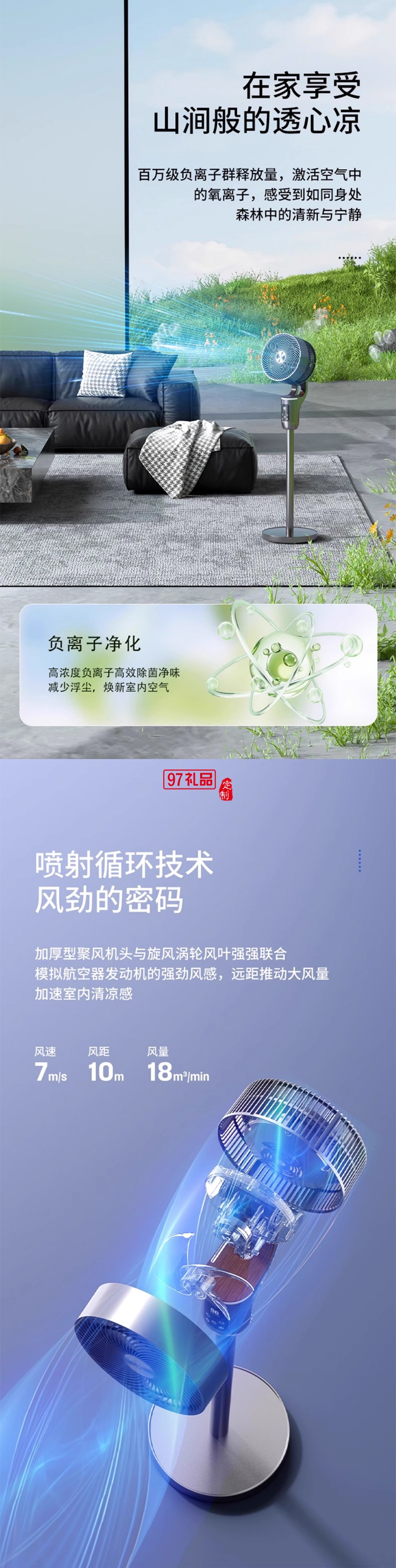 西屋空氣循環(huán)扇電風扇2025新款超音靜家用大風力風扇落地扇式臥室